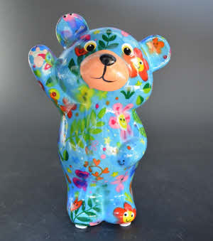 Pomme Pidou R - Teddy Bear Tilou, Happy Flowers SkyBlue